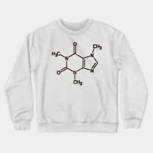 Caffeine Structure Chemistry Coffee Color Crewneck Sweatshirt